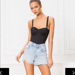 Black Corset Bodysuit